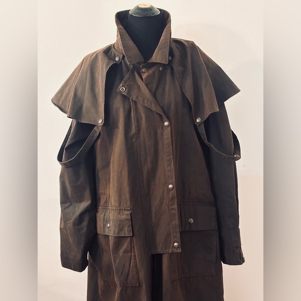 Men's Brown Long Coat - Picture 2 of 9